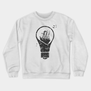 Light Bulb - Sail Ship Crewneck Sweatshirt